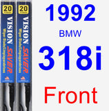 Front Wiper Blade Pack for 1992 BMW 318i - Vision Saver