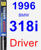 Driver Wiper Blade for 1996 BMW 318i - Vision Saver