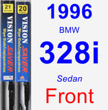 Front Wiper Blade Pack for 1996 BMW 328i - Vision Saver