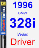 Driver Wiper Blade for 1996 BMW 328i - Vision Saver