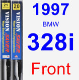 Front Wiper Blade Pack for 1997 BMW 328i - Vision Saver