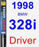 Driver Wiper Blade for 1998 BMW 328i - Vision Saver