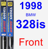 Front Wiper Blade Pack for 1998 BMW 328is - Vision Saver