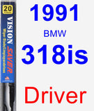 Driver Wiper Blade for 1991 BMW 318is - Vision Saver