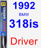 Driver Wiper Blade for 1992 BMW 318is - Vision Saver