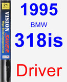Driver Wiper Blade for 1995 BMW 318is - Vision Saver