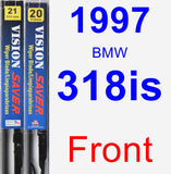 Front Wiper Blade Pack for 1997 BMW 318is - Vision Saver