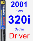 Driver Wiper Blade for 2001 BMW 320i - Vision Saver