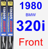 Front Wiper Blade Pack for 1980 BMW 320i - Vision Saver