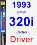 Driver Wiper Blade for 1993 BMW 320i - Vision Saver
