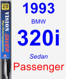 Passenger Wiper Blade for 1993 BMW 320i - Vision Saver