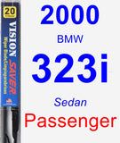 Passenger Wiper Blade for 2000 BMW 323i - Vision Saver