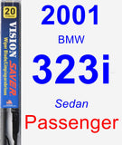 Passenger Wiper Blade for 2001 BMW 323i - Vision Saver