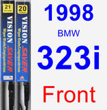 Front Wiper Blade Pack for 1998 BMW 323i - Vision Saver