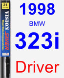 Driver Wiper Blade for 1998 BMW 323i - Vision Saver