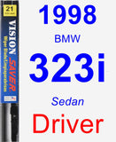 Driver Wiper Blade for 1998 BMW 323i - Vision Saver
