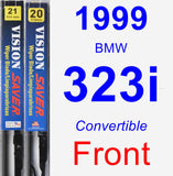 Front Wiper Blade Pack for 1999 BMW 323i - Vision Saver