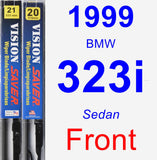 Front Wiper Blade Pack for 1999 BMW 323i - Vision Saver