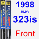 Front Wiper Blade Pack for 1998 BMW 323is - Vision Saver