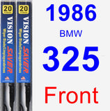 Front Wiper Blade Pack for 1986 BMW 325 - Vision Saver