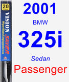 Passenger Wiper Blade for 2001 BMW 325i - Vision Saver