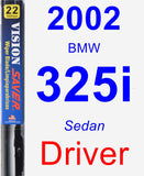 Driver Wiper Blade for 2002 BMW 325i - Vision Saver