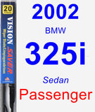 Passenger Wiper Blade for 2002 BMW 325i - Vision Saver