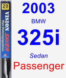 Passenger Wiper Blade for 2003 BMW 325i - Vision Saver