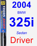 Driver Wiper Blade for 2004 BMW 325i - Vision Saver