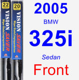 Front Wiper Blade Pack for 2005 BMW 325i - Vision Saver