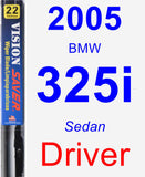Driver Wiper Blade for 2005 BMW 325i - Vision Saver