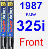 Front Wiper Blade Pack for 1987 BMW 325i - Vision Saver