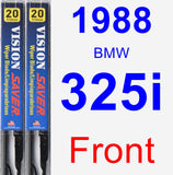 Front Wiper Blade Pack for 1988 BMW 325i - Vision Saver