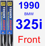 Front Wiper Blade Pack for 1990 BMW 325i - Vision Saver