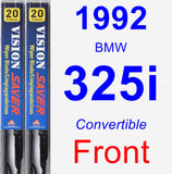 Front Wiper Blade Pack for 1992 BMW 325i - Vision Saver