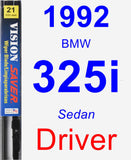 Driver Wiper Blade for 1992 BMW 325i - Vision Saver