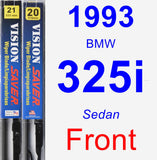 Front Wiper Blade Pack for 1993 BMW 325i - Vision Saver