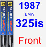 Front Wiper Blade Pack for 1987 BMW 325is - Vision Saver
