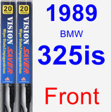 Front Wiper Blade Pack for 1989 BMW 325is - Vision Saver