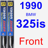 Front Wiper Blade Pack for 1990 BMW 325is - Vision Saver