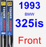 Front Wiper Blade Pack for 1993 BMW 325is - Vision Saver