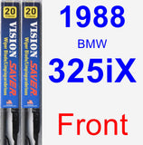 Front Wiper Blade Pack for 1988 BMW 325iX - Vision Saver