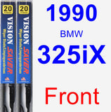 Front Wiper Blade Pack for 1990 BMW 325iX - Vision Saver