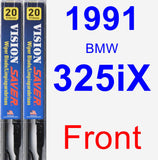 Front Wiper Blade Pack for 1991 BMW 325iX - Vision Saver