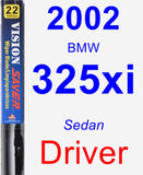 Driver Wiper Blade for 2002 BMW 325xi - Vision Saver