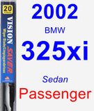 Passenger Wiper Blade for 2002 BMW 325xi - Vision Saver