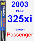 Passenger Wiper Blade for 2003 BMW 325xi - Vision Saver