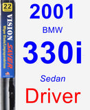 Driver Wiper Blade for 2001 BMW 330i - Vision Saver