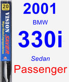 Passenger Wiper Blade for 2001 BMW 330i - Vision Saver