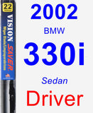 Driver Wiper Blade for 2002 BMW 330i - Vision Saver